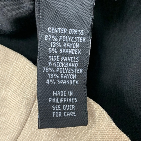 BCX‎ Dress NWT Black and Tan Color Block Sleeveless (No Belt) Size 9 - Picture 9 of 11